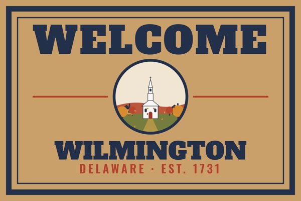 Wilmington Welcome Doormat artwork detail