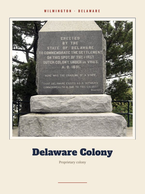 Wilmington Delaware Colony Landmark Print artwork detail