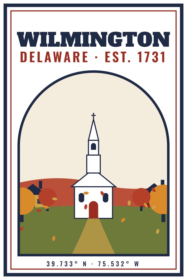 Wilmington Garden Flag artwork detail
