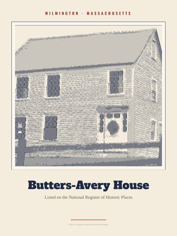 Wilmington Butters-Avery House Landmark Print artwork detail