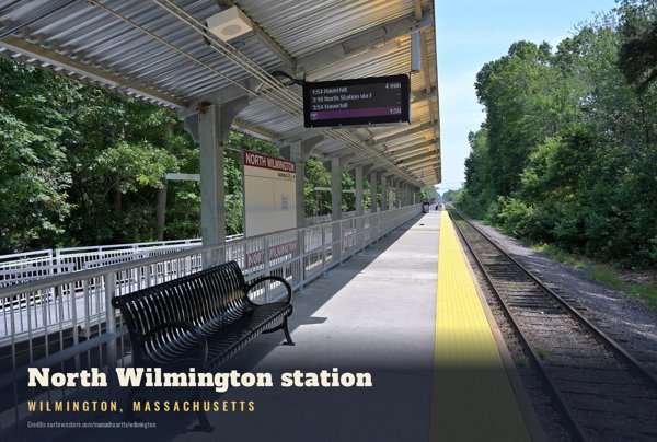 Wilmington North Wilmington station Postcard artwork detail