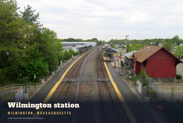Wilmington Wilmington station Postcard artwork detail