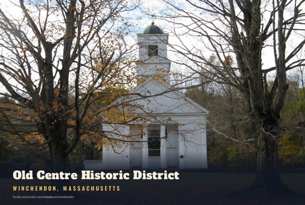 Winchendon Old Centre Historic District Postcard artwork detail