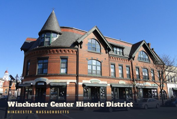 Winchester Winchester Center Historic District Postcard artwork detail