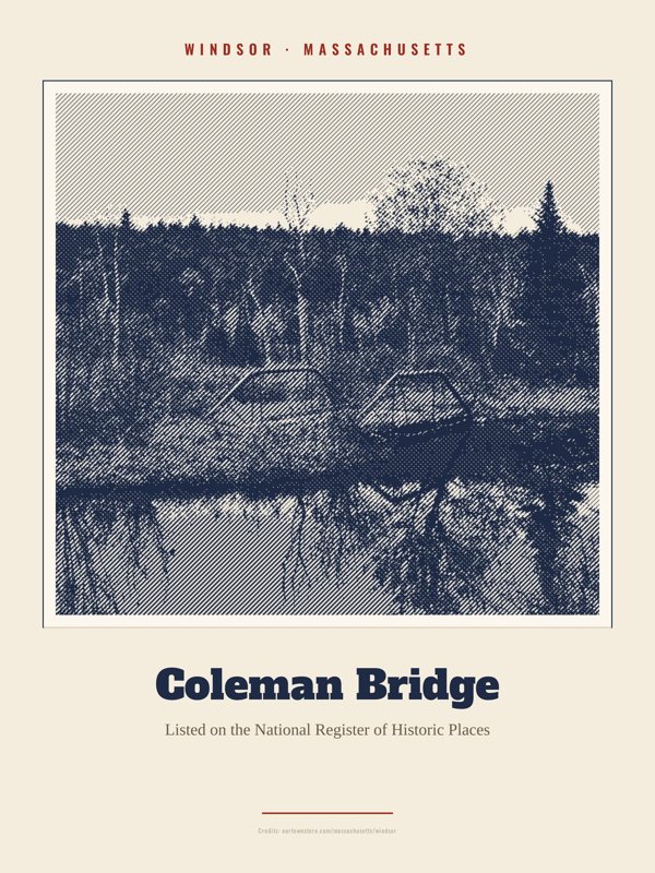 Windsor Coleman Bridge Landmark Print artwork detail