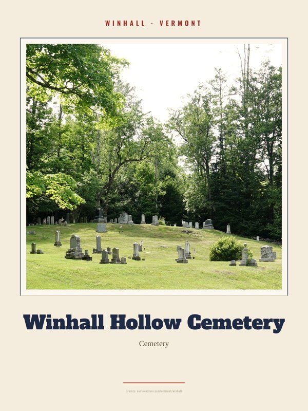 Winhall Winhall Hollow Cemetery Landmark Print artwork detail