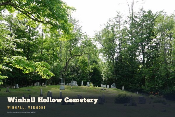 Winhall Winhall Hollow Cemetery Postcard artwork detail