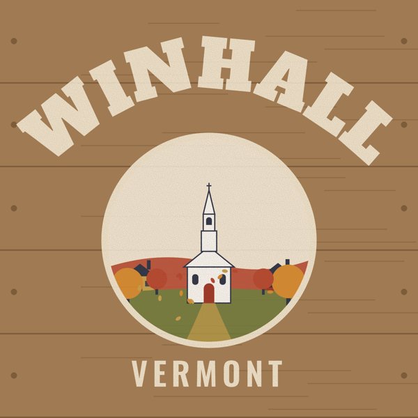Winhall Hometown Wood Sign artwork detail