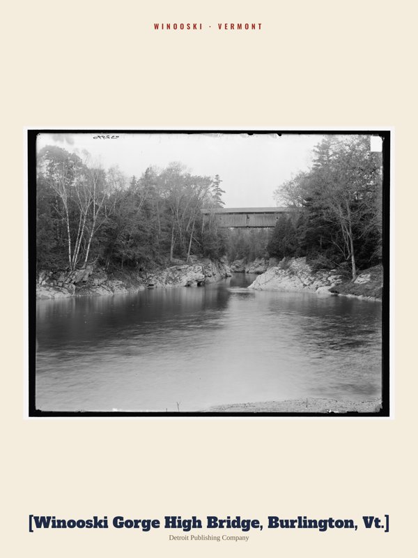 Winooski [Winooski Gorge High Bridge, Burlington, Vt.] Archive Print artwork detail
