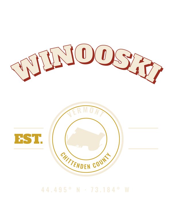Winooski Est. Tee artwork detail