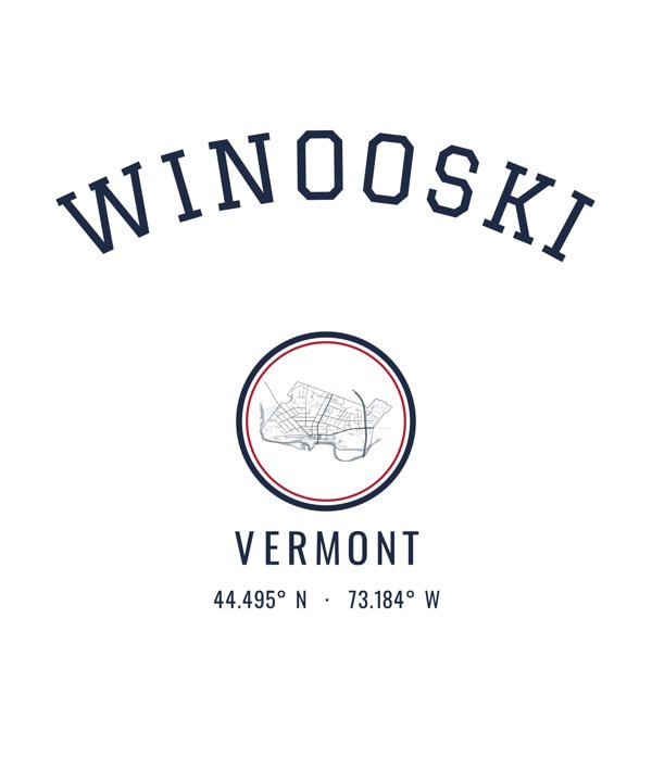 Winooski Hometown Ornament artwork detail