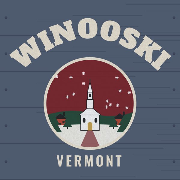 Winooski Hometown Wood Sign artwork detail