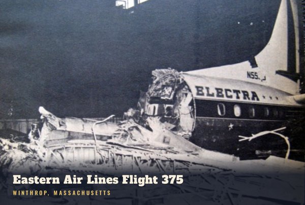 Winthrop Eastern Air Lines Flight 375 Postcard artwork detail