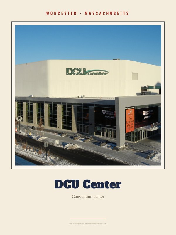 Worcester DCU Center Landmark Print artwork detail