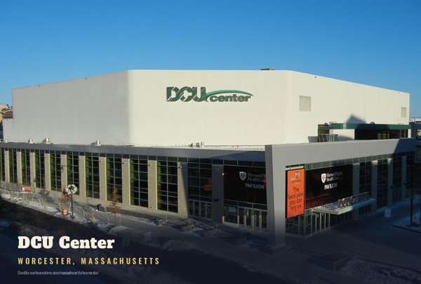 Worcester DCU Center Postcard artwork detail