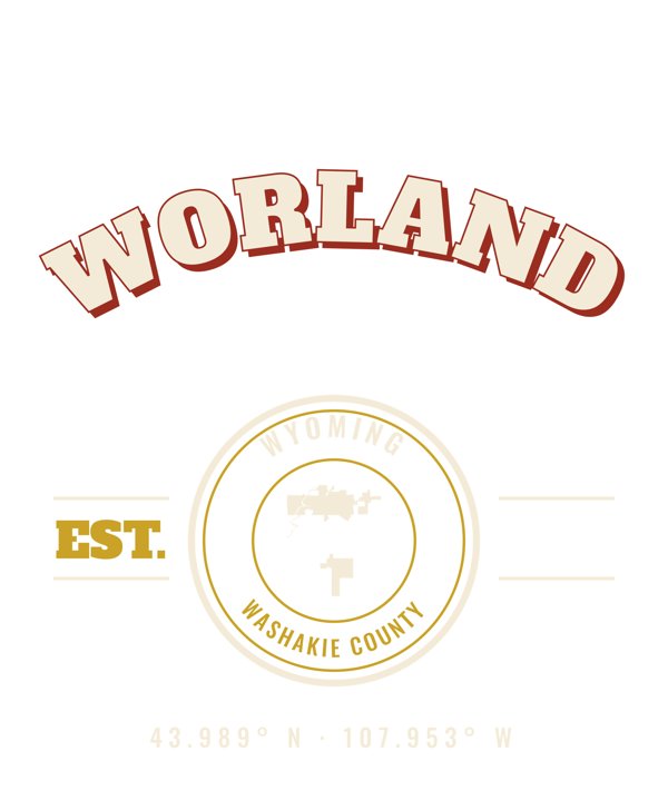 Worland Est. Tee artwork detail