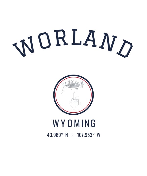 Worland Hometown Ornament artwork detail