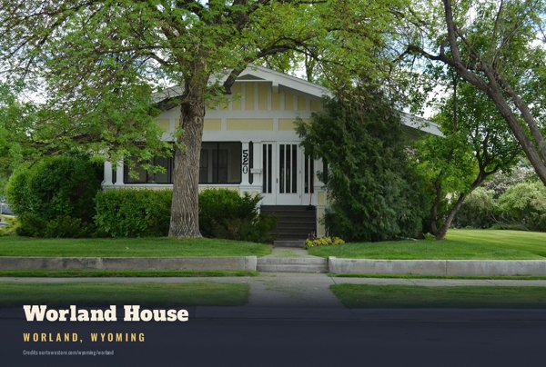 Worland Worland House Postcard artwork detail