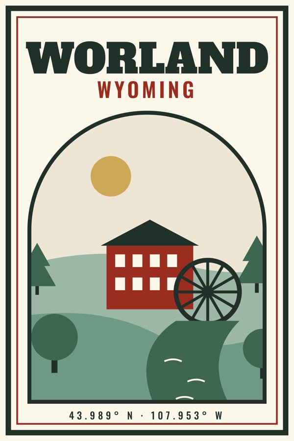 Worland Garden Flag artwork detail