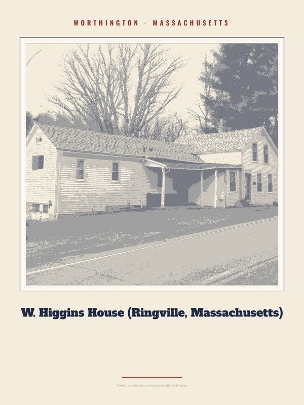 Worthington W. Higgins House (Ringville, Massachusetts) Landmark Print artwork detail