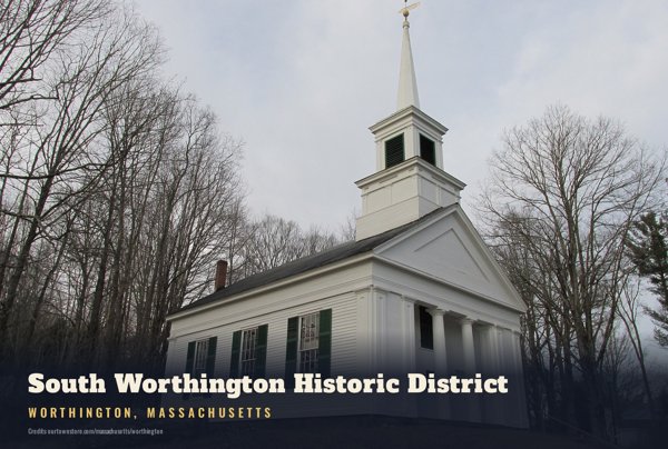 Worthington South Worthington Historic District Postcard artwork detail