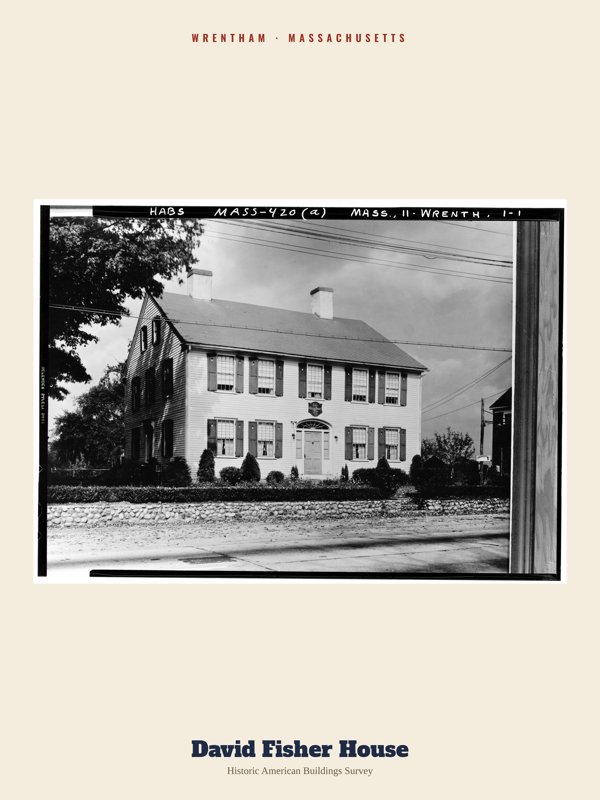 Wrentham David Fisher House Archive Print artwork detail