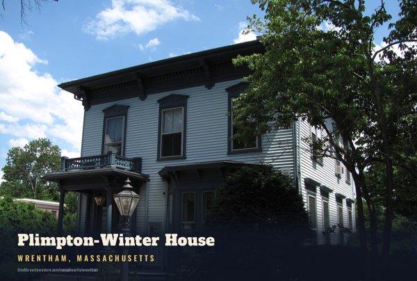 Wrentham Plimpton-Winter House Postcard artwork detail