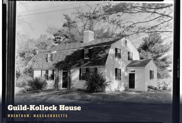 Wrentham Guild-Kollock House Postcard artwork detail