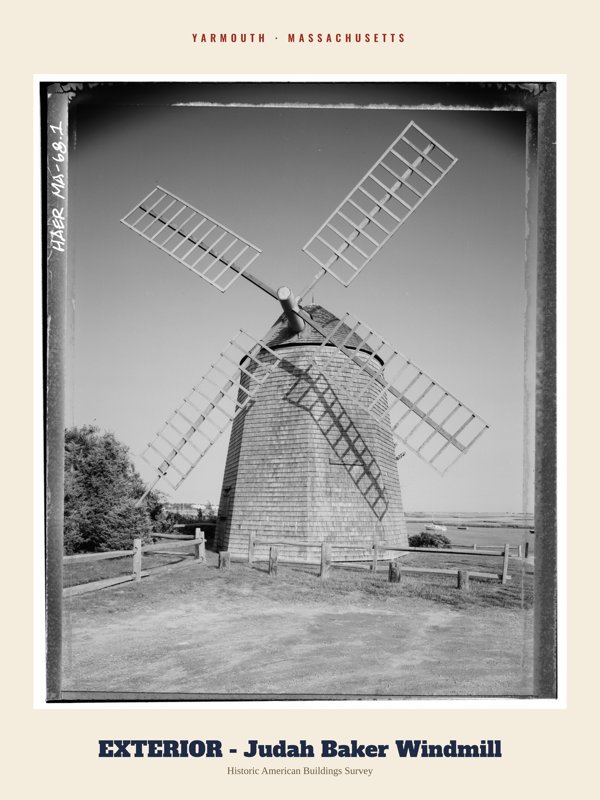 Yarmouth EXTERIOR - Judah Baker Windmill Archive Print artwork detail