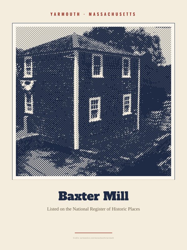Yarmouth Baxter Mill Landmark Print artwork detail