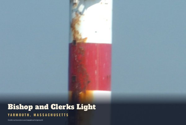 Yarmouth Bishop and Clerks Light Postcard artwork detail