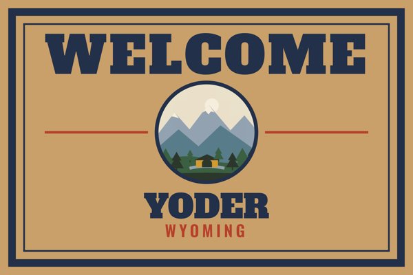 Yoder Welcome Doormat artwork detail