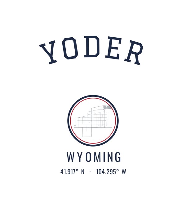 Yoder Hometown Ornament artwork detail